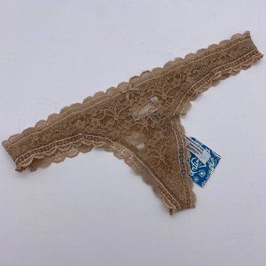 Intimately Free People Nude Lace Thong